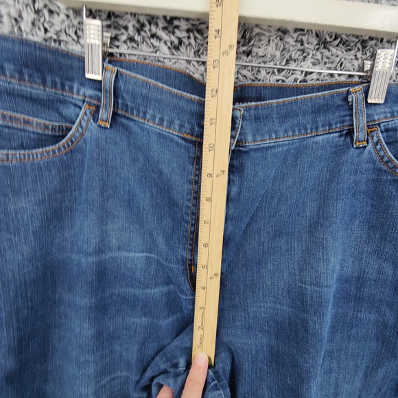 Marina Sport Women Straight Classic Minimalist Jeans 29 US 20 Blue Medium Wash - Picture 4 of 16